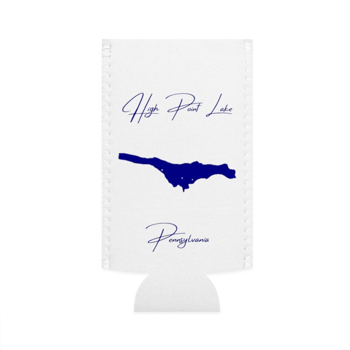 Pennsylvania  High  Point  Lake  Slim  Can  Koozie  front  position  view  from  flat-front  white.webp