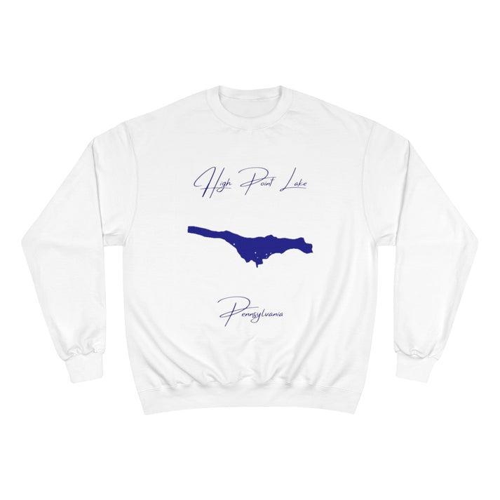 Pennsylvania  High  Point  Lake  Sweatshirt  front  position  view  from  front  white.webp