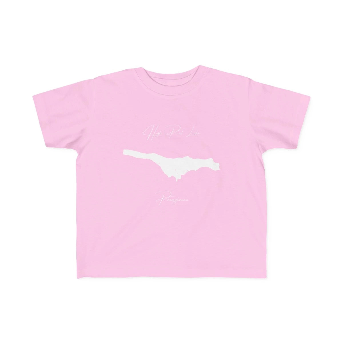 Pennsylvania  High  Point  Lake  Toddler  T-shirt  front  position  view  from  front  pink.webp