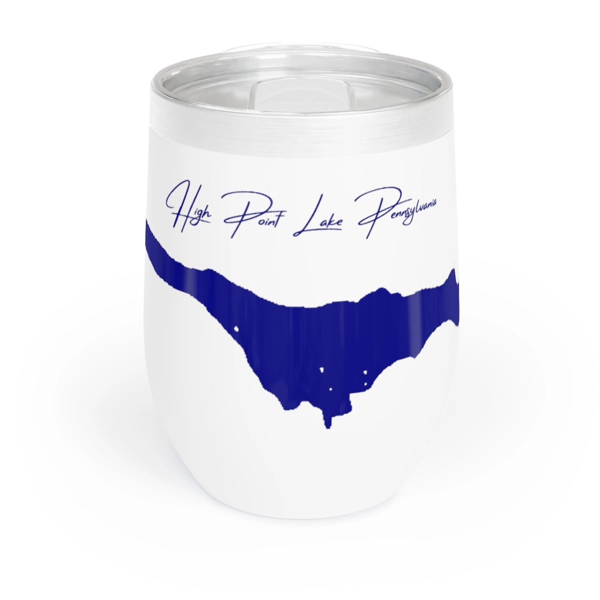 Pennsylvania  High  Point  Lake  Wine  Tumbler  front  position  view  from  front  white.webp