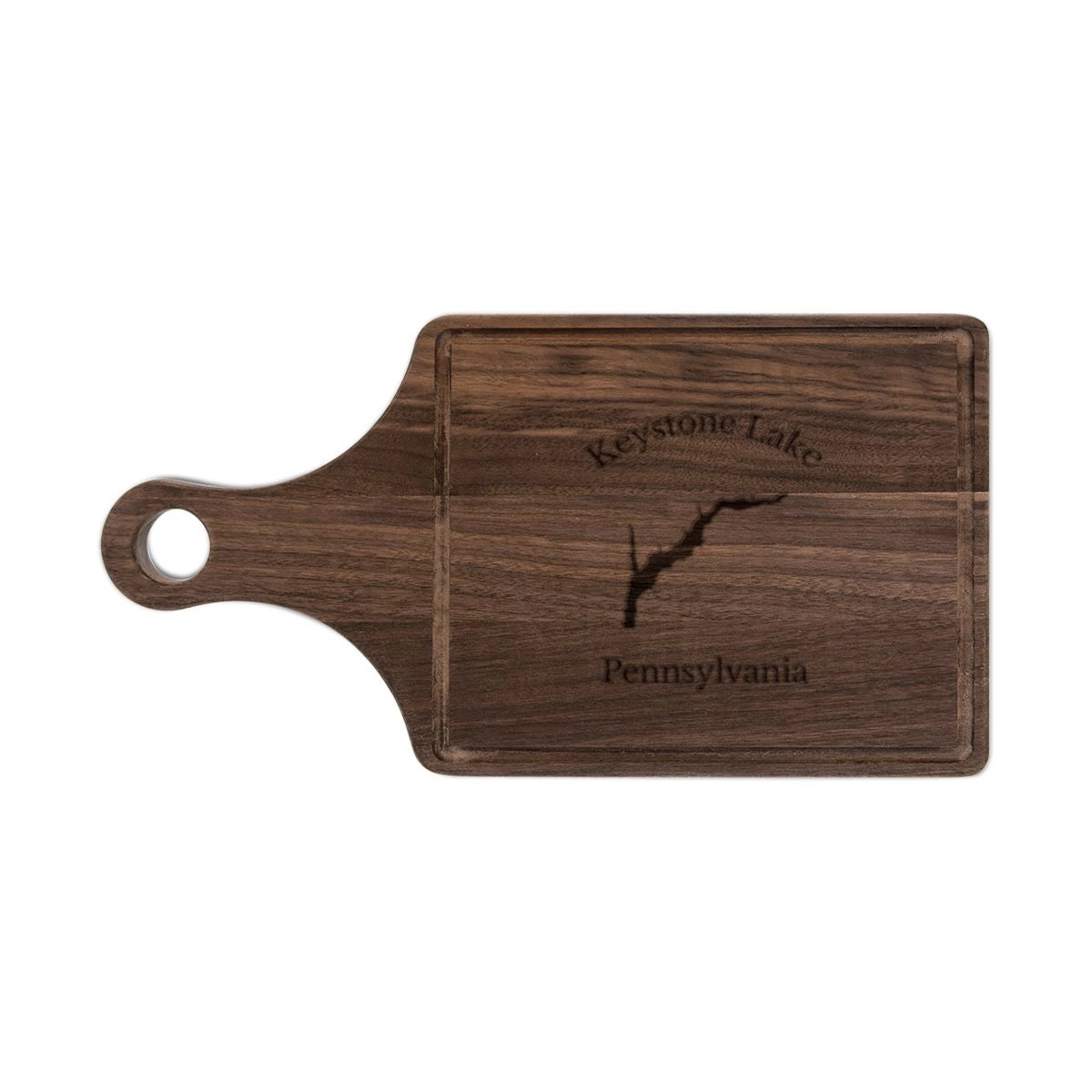 Pennsylvania  Keystone  Lake  Engraved  Cutting  Board  front  position  view  from  front  walnut.webp