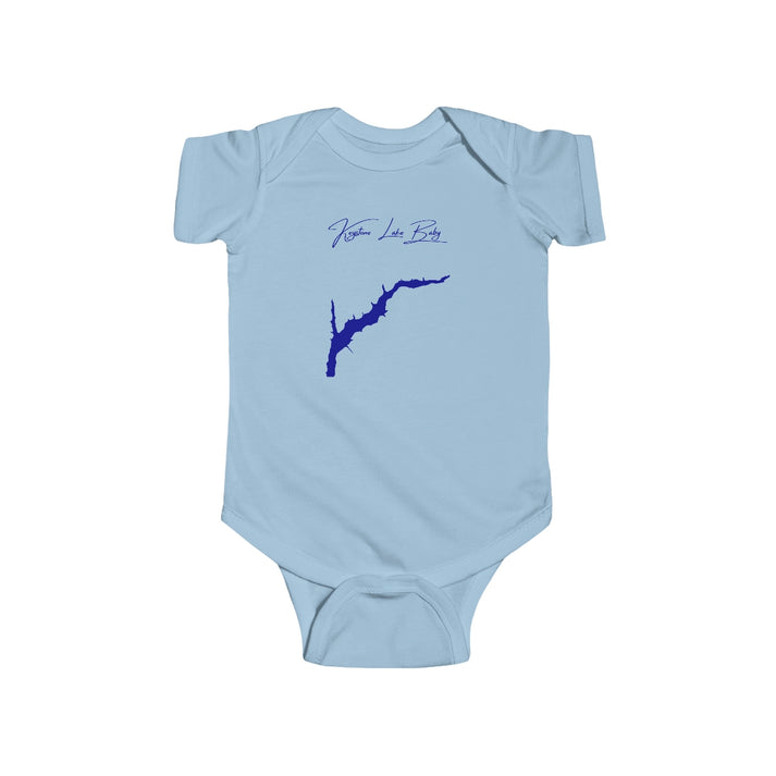 Pennsylvania  Keystone  Lake  Onesie  front  position  view  from  front  light  blue.webp