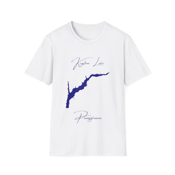 Pennsylvania  Keystone  Lake  T-shirt  front  position  view  from  front  white.webp