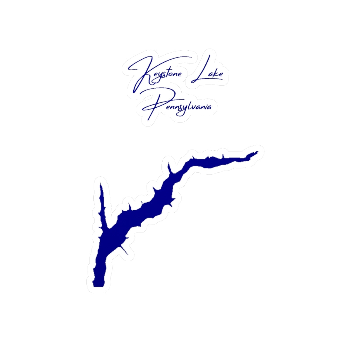 Pennsylvania  Keystone  Lake  Vinyl  Decal  other  position  view  from  front  4  x  6.webp