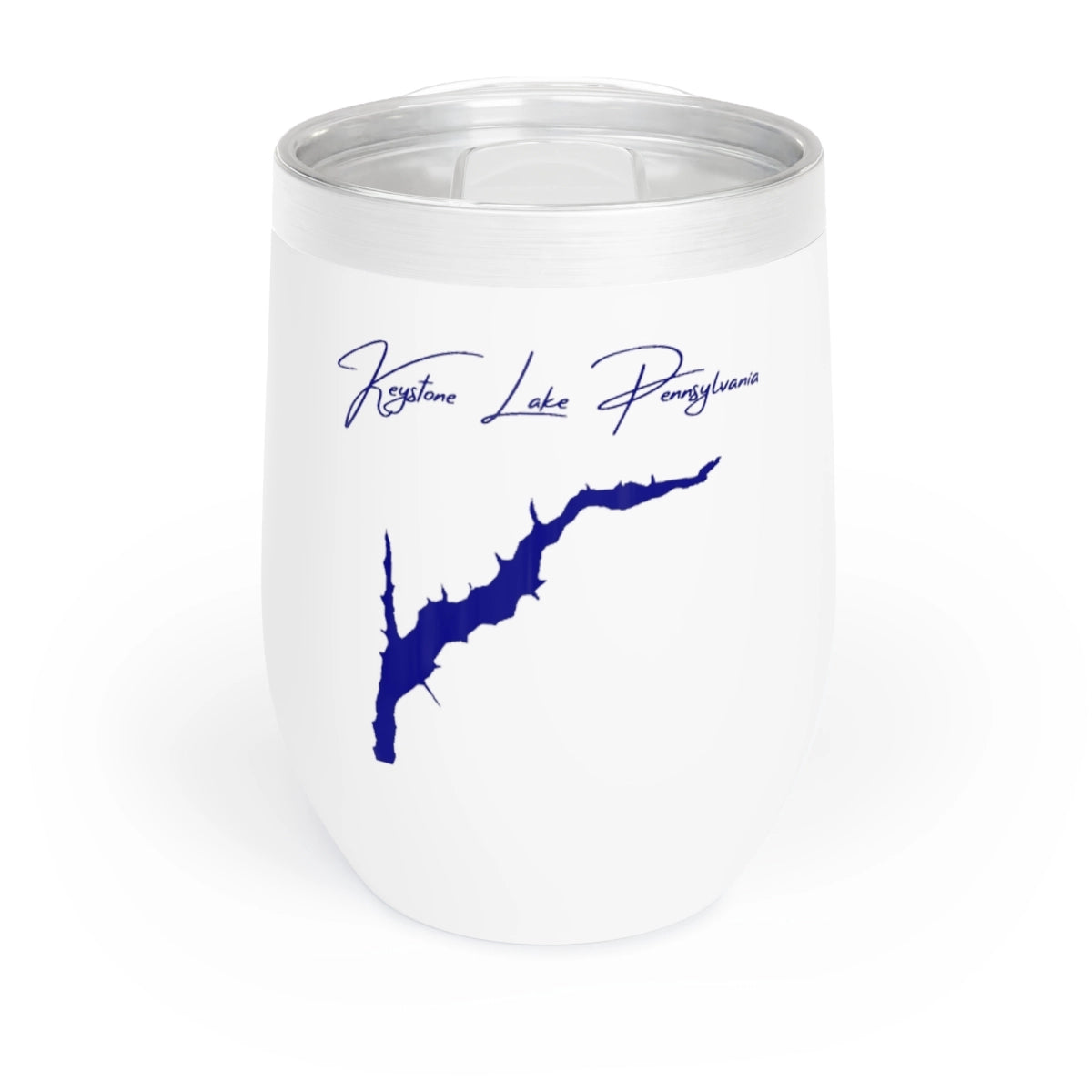 Pennsylvania  Keystone  Lake  Wine  Tumbler  front  position  view  from  front  white.webp