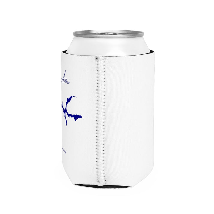 Pennsylvania  Lake  Arthur  Can  Koozie  all  position  view  from  right  white.webp