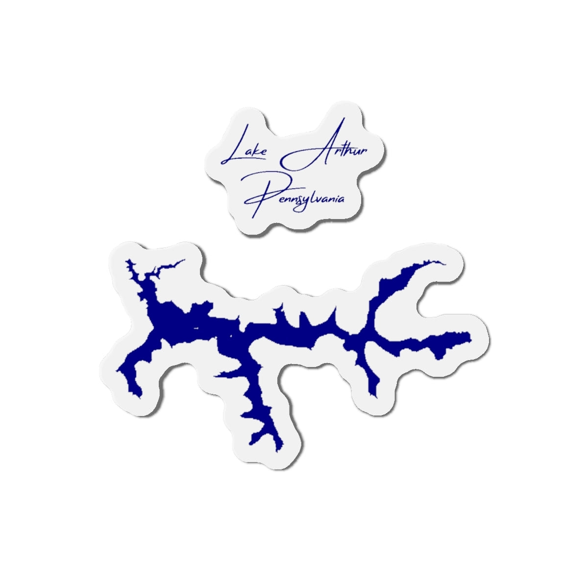 Pennsylvania  Lake  Arthur  Die  Cut  Magnet  front  position  view  from  front  4  x  4.webp
