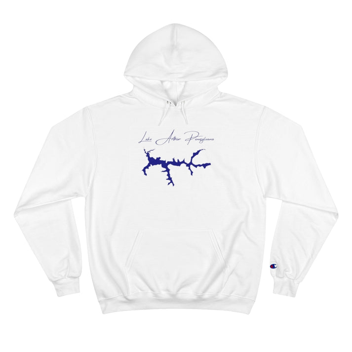 Pennsylvania  Lake  Arthur  Hoodie  front  position  view  from  front  white.webp