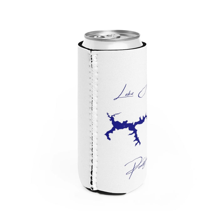 Pennsylvania  Lake  Arthur  Slim  Can  Koozie  all  position  view  from  right  white.webp
