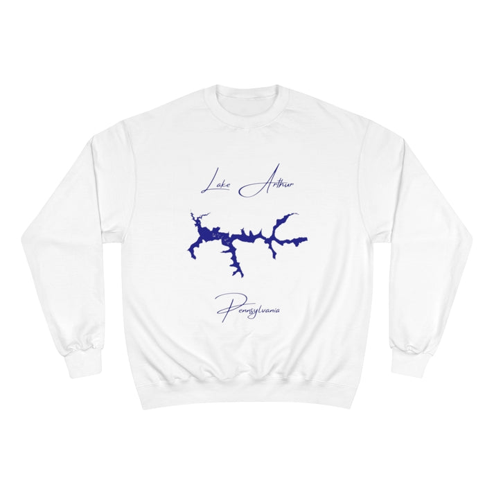Pennsylvania  Lake  Arthur  Sweatshirt  front  position  view  from  front  white.webp