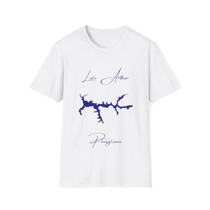 Pennsylvania  Lake  Arthur  T-shirt  front  position  view  from  front  white.webp