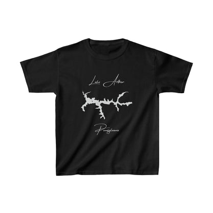 Pennsylvania  Lake  Arthur  Youth  T-shirt  front  position  view  from  front  black.webp