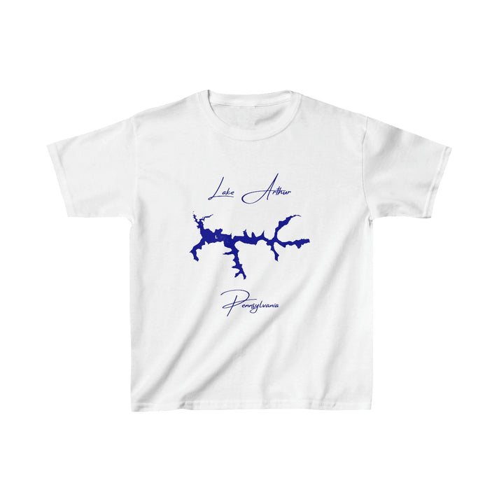 Pennsylvania  Lake  Arthur  Youth  T-shirt  front  position  view  from  front  white.webp