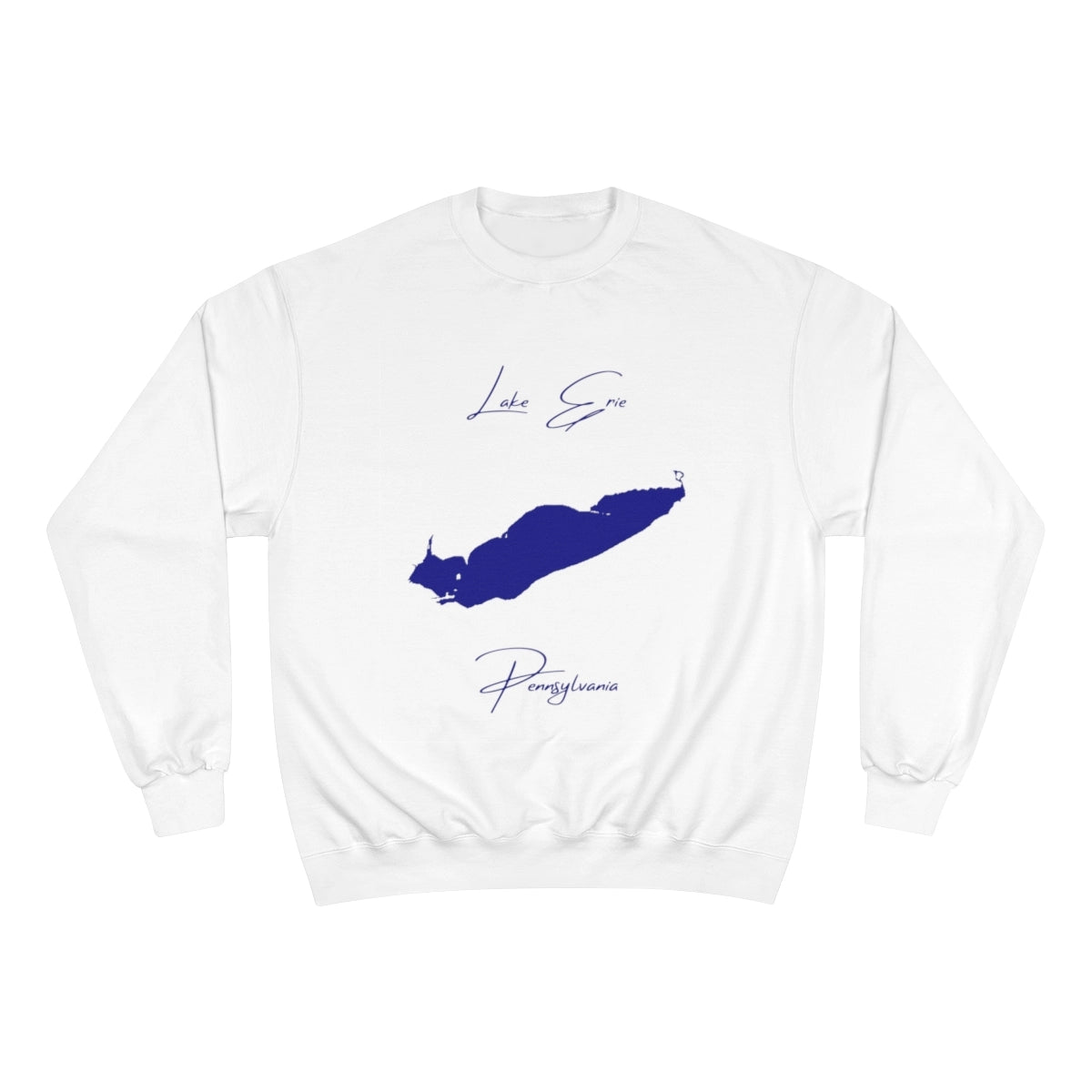 Pennsylvania  Lake  Erie  Sweatshirt  front  position  view  from  front  white.webp