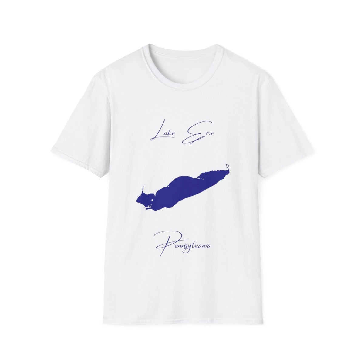 Pennsylvania  Lake  Erie  T-shirt  front  position  view  from  front  white.webp