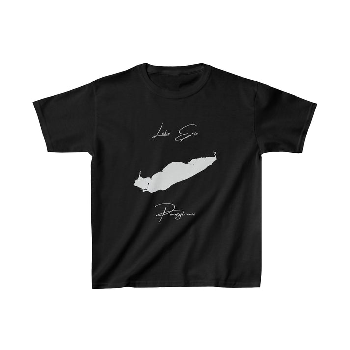 Pennsylvania  Lake  Erie  Youth  T-shirt  front  position  view  from  front  black.webp