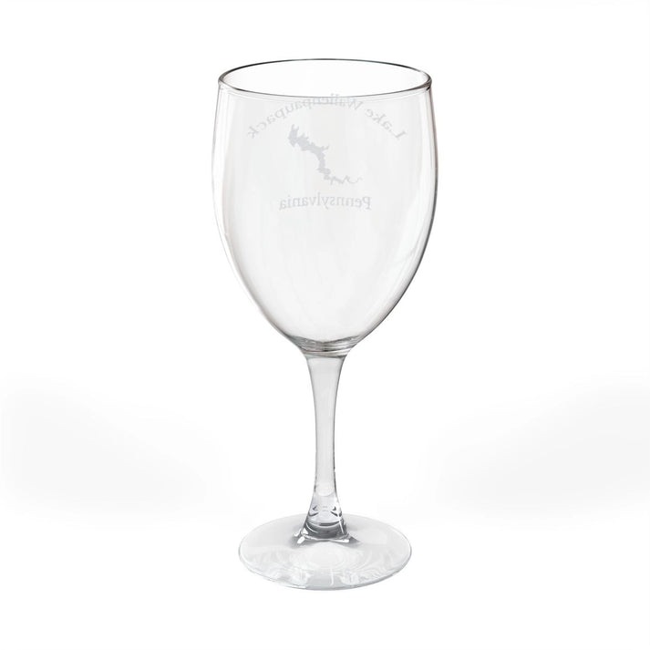 Pennsylvania  Lake  Wallenpaupack  Engraved  Wine  Glass  other  position  view  from  back  10.5oz.webp