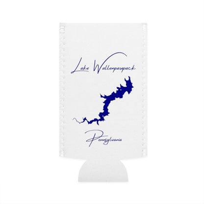Pennsylvania  Lake  Wallenpaupack  Slim  Can  Koozie  front  position  view  from  flat-front  white.webp