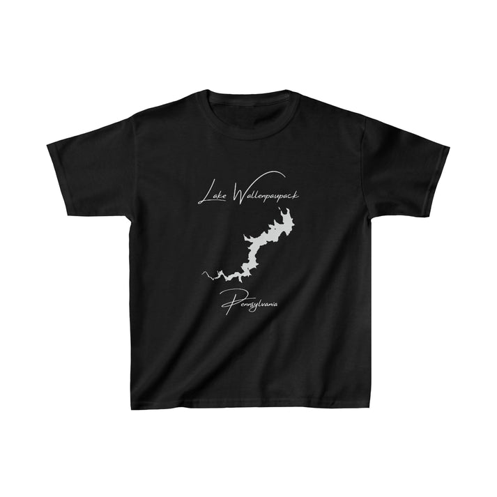 Pennsylvania  Lake  Wallenpaupack  Youth  T-shirt  front  position  view  from  front  black.webp