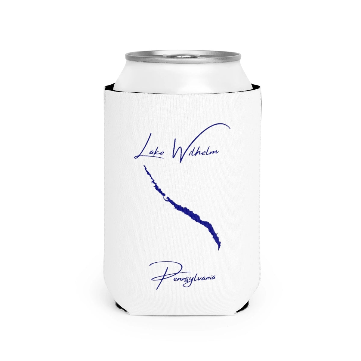 Pennsylvania  Lake  Wilhelm  Can  Koozie  front  position  view  from  front-2  white.webp