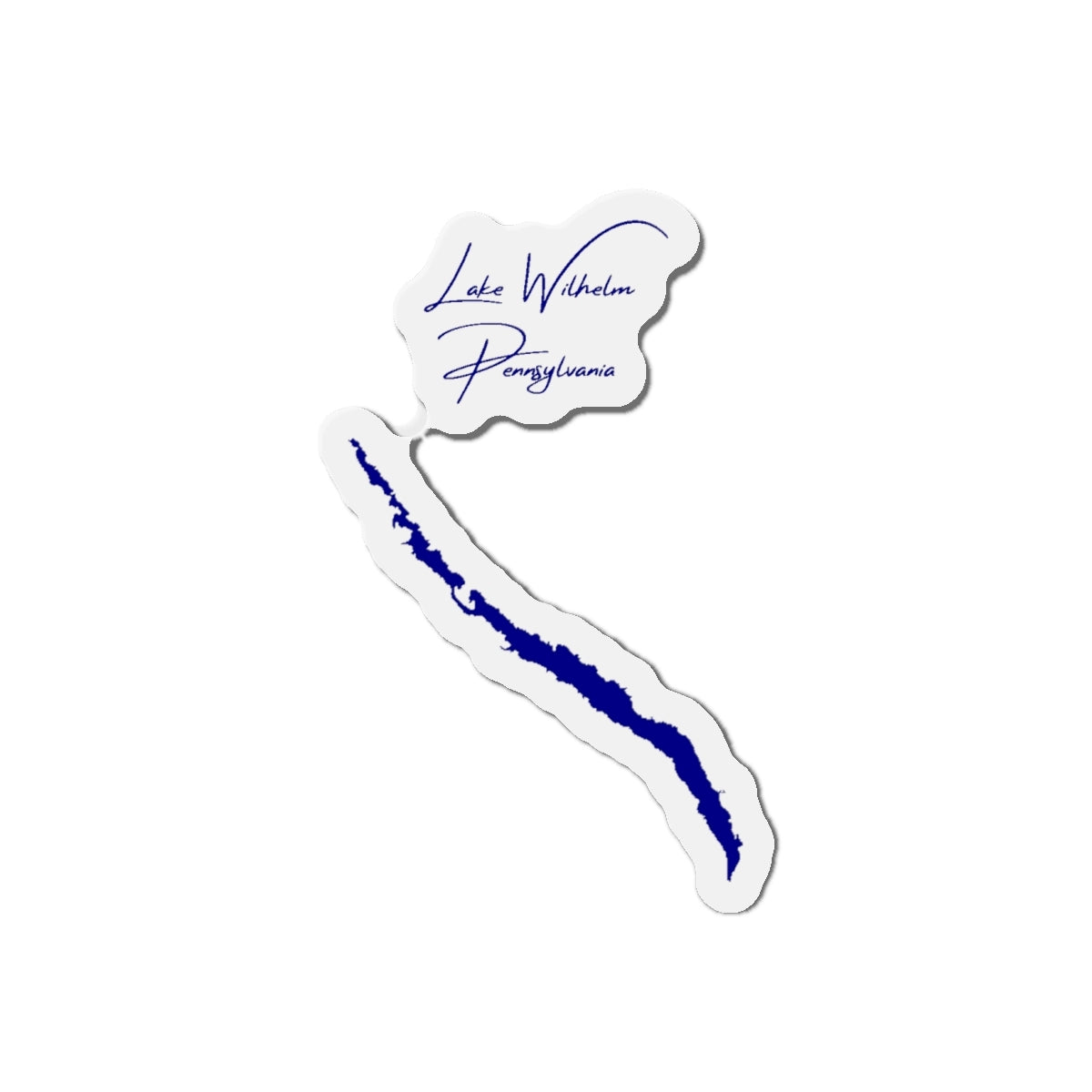 Pennsylvania  Lake  Wilhelm  Die  Cut  Magnet  front  position  view  from  front  4  x  4.webp