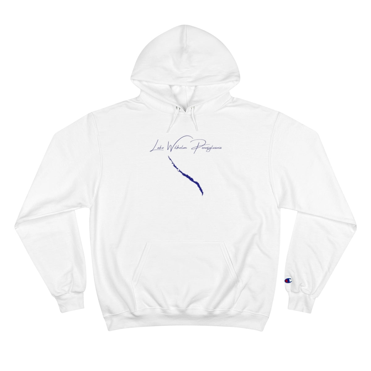Pennsylvania  Lake  Wilhelm  Hoodie  front  position  view  from  front  white.webp