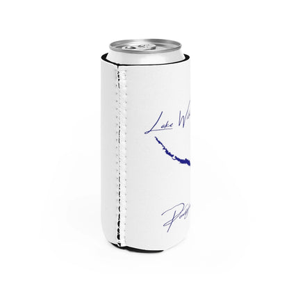 Pennsylvania  Lake  Wilhelm  Slim  Can  Koozie  all  position  view  from  right  white.webp