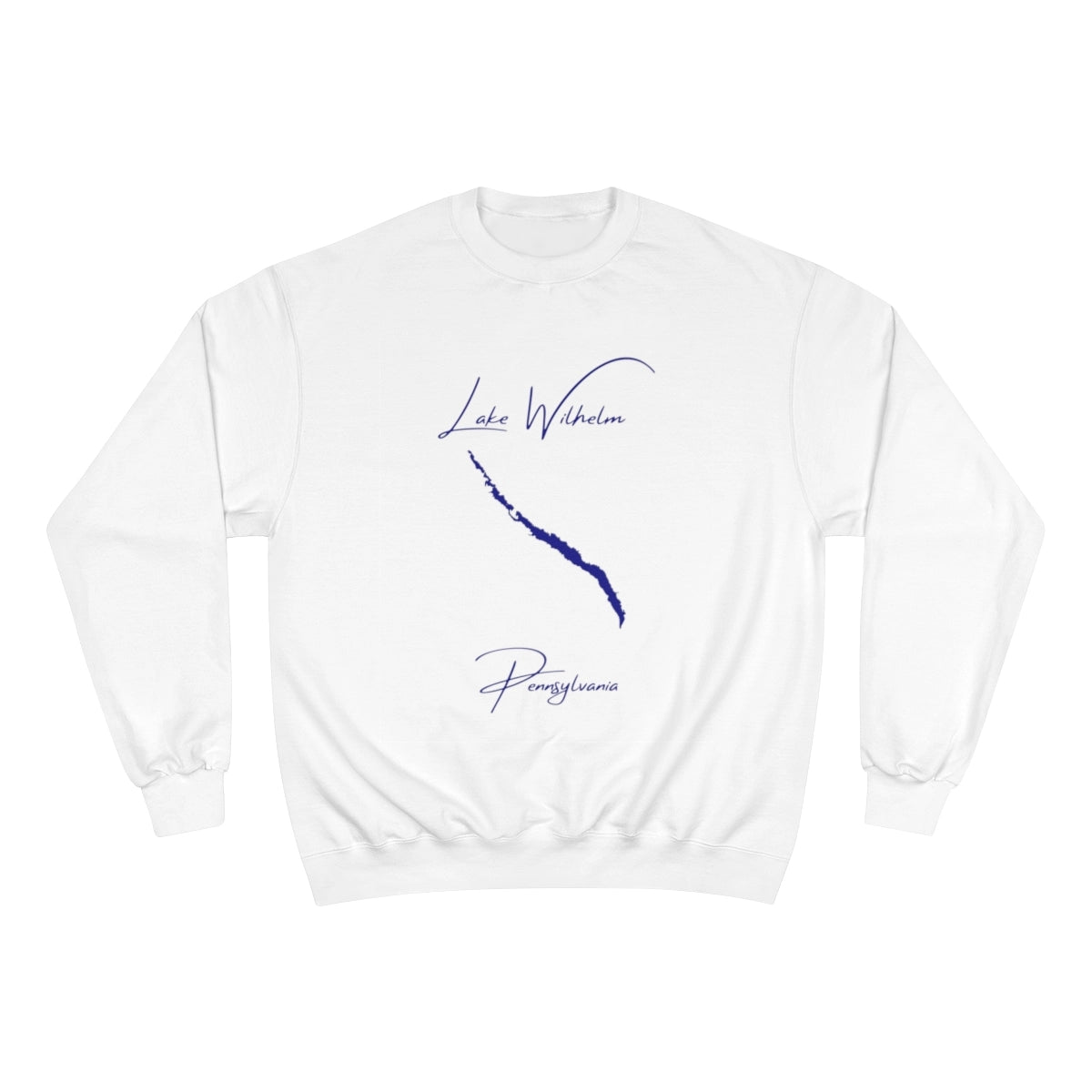 Pennsylvania  Lake  Wilhelm  Sweatshirt  front  position  view  from  front  white.webp