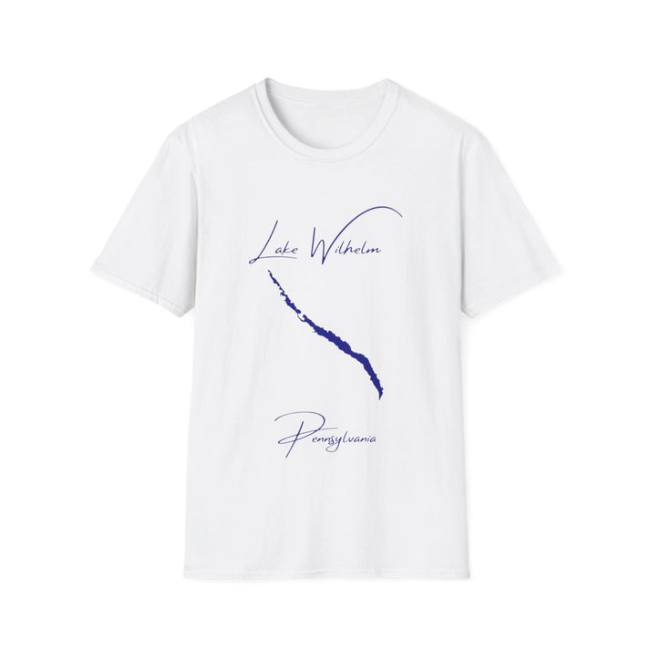 Pennsylvania  Lake  Wilhelm  T-shirt  front  position  view  from  front  white.webp