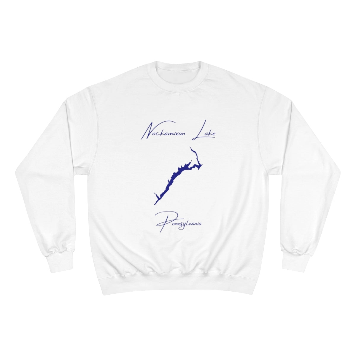 Pennsylvania  Nockamixon  Lake  Sweatshirt  front  position  view  from  front  white.webp