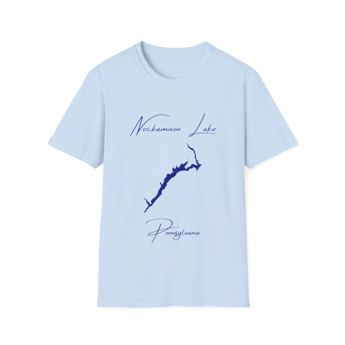 Pennsylvania  Nockamixon  Lake  T-shirt  front  position  view  from  front  light  blue.webp
