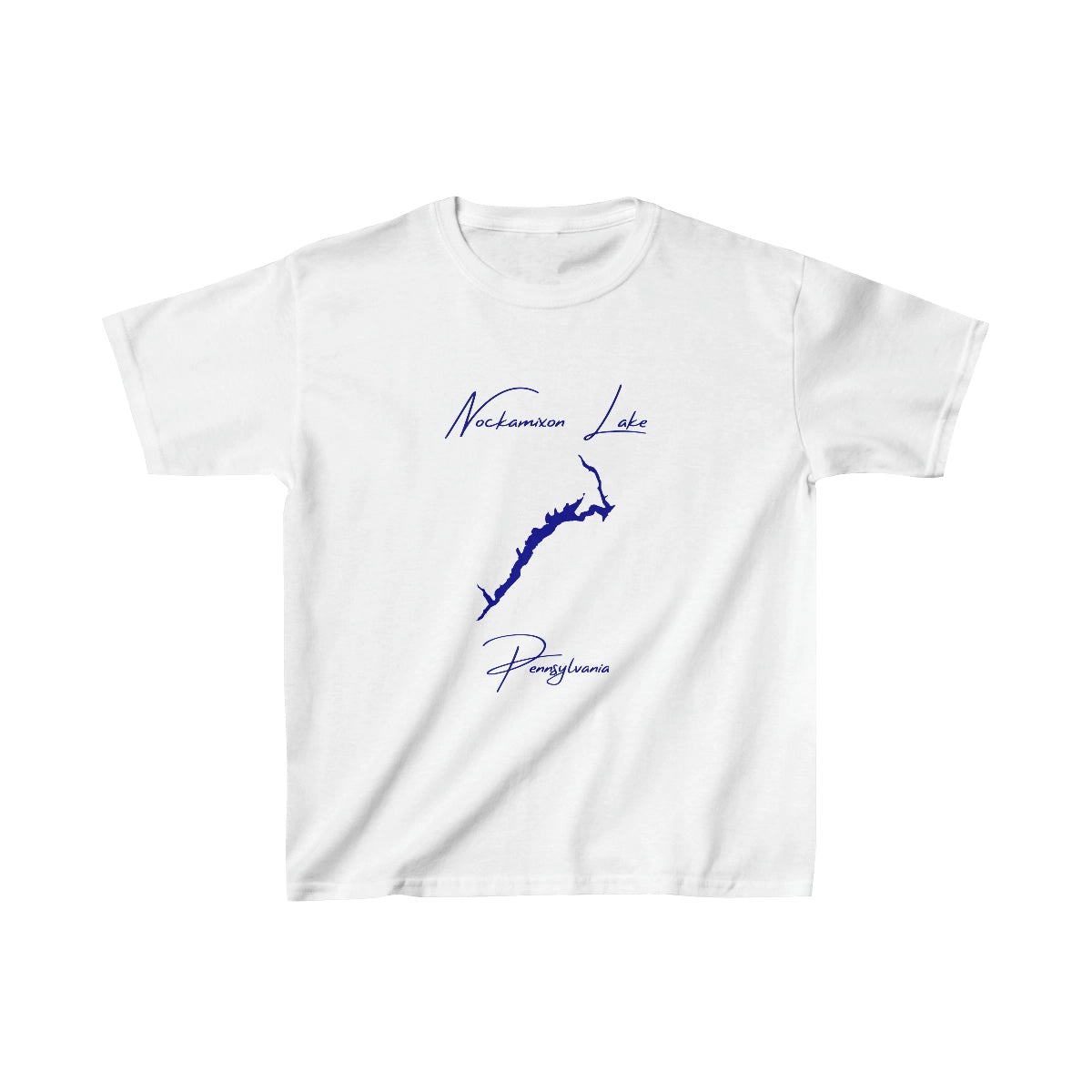 Pennsylvania  Nockamixon  Lake  Youth  T-shirt  front  position  view  from  front  white.webp