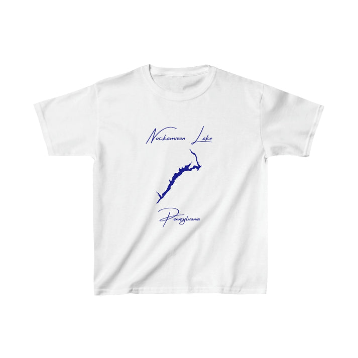Pennsylvania  Nockamixon  Lake  Youth  T-shirt  front  position  view  from  front  white.webp