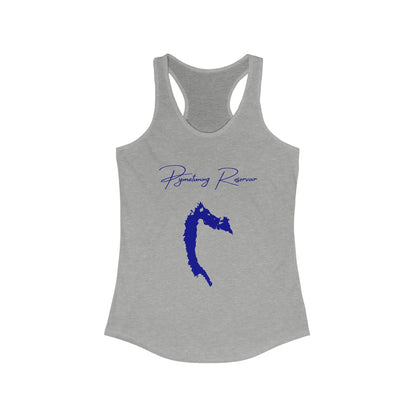 Pennsylvania  Pymatuning  Reservoir  Racerback-Tank  front  position  view  from  front  heather  grey.webp