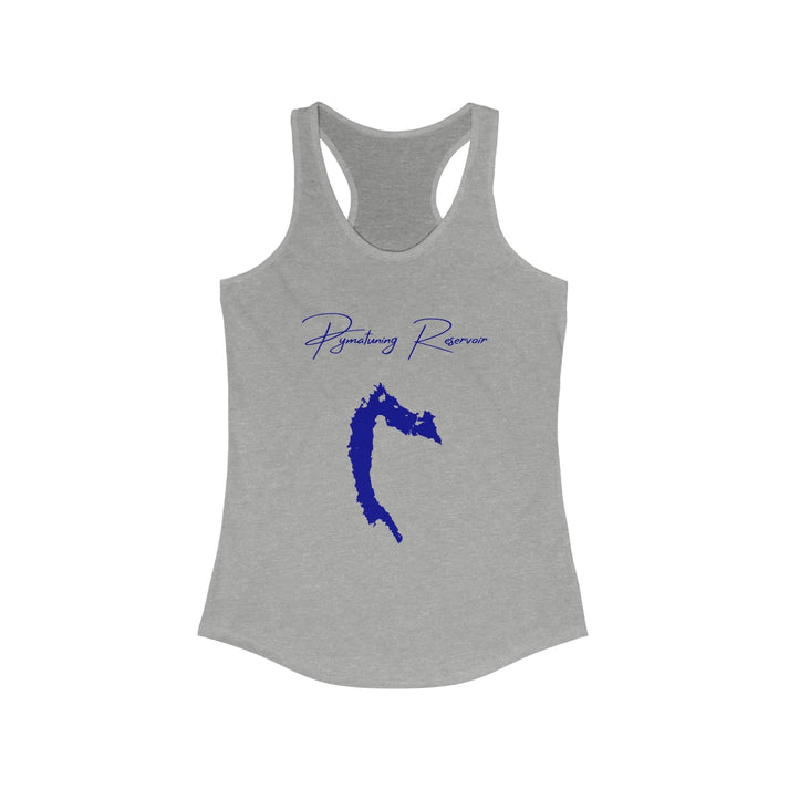 Pennsylvania  Pymatuning  Reservoir  Racerback-Tank  front  position  view  from  front  heather  grey.webp