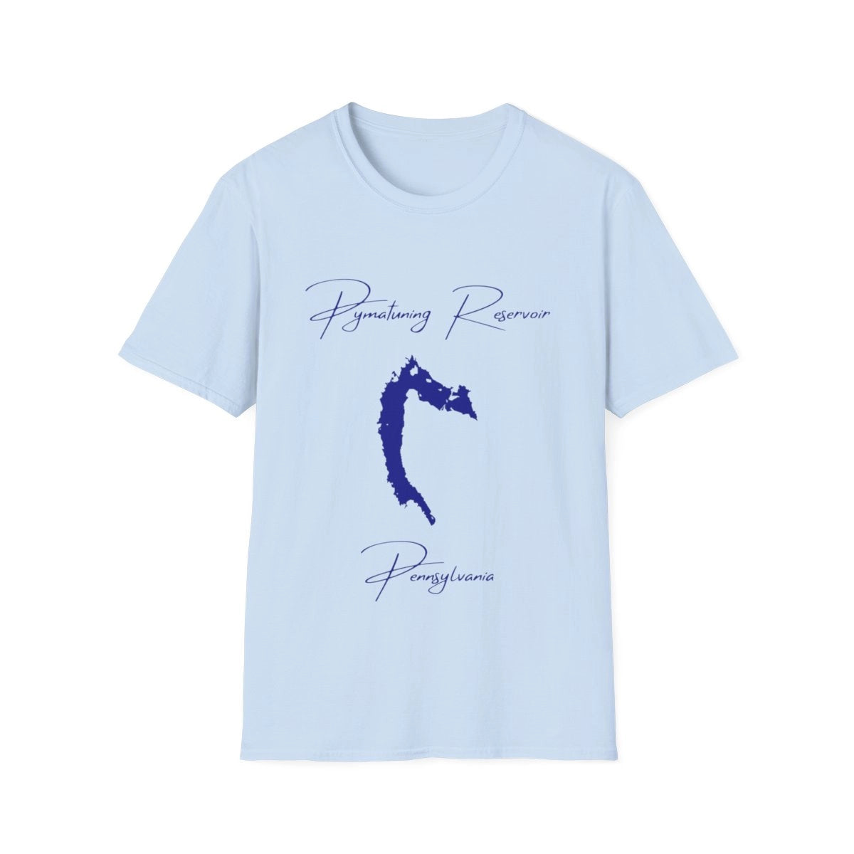 Pennsylvania  Pymatuning  Reservoir  T-shirt  front  position  view  from  front  light  blue.webp
