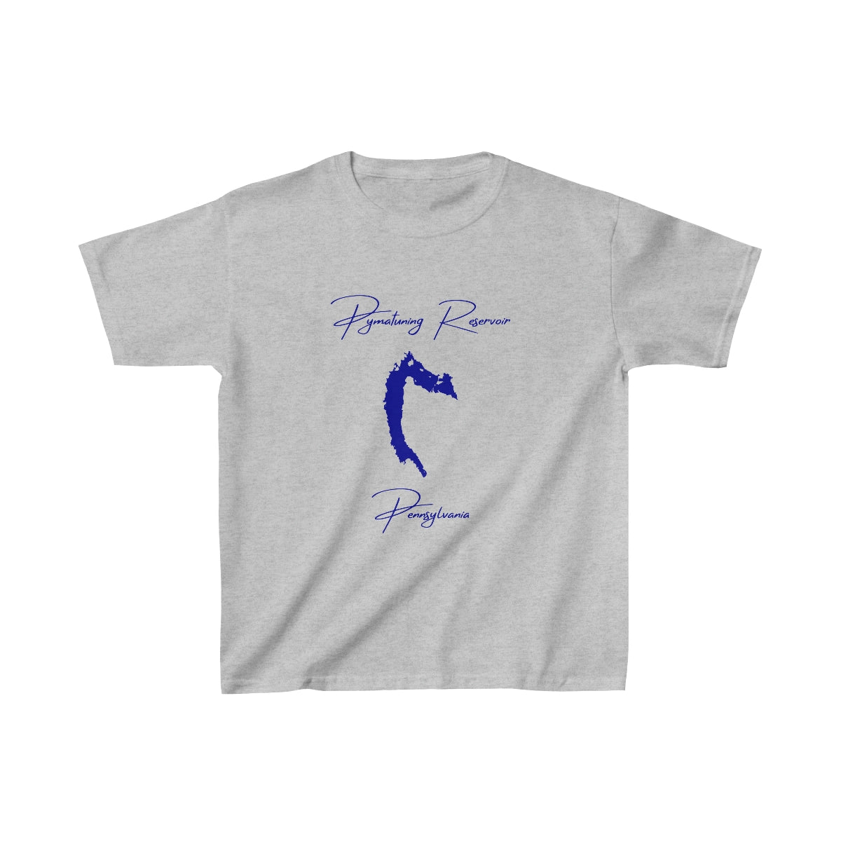 Pennsylvania  Pymatuning  Reservoir  Youth  T-shirt  front  position  view  from  front  sport  grey.webp