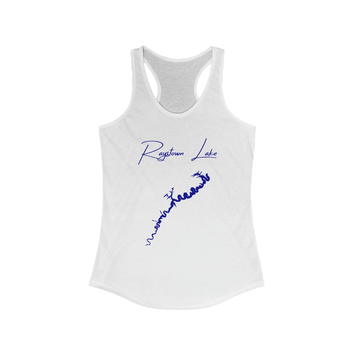 Pennsylvania  Raystown  Lake  Racerback-Tank  front  position  view  from  front  solid  white.webp