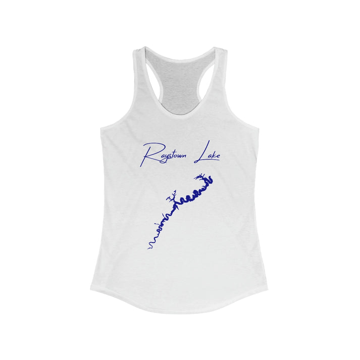 Pennsylvania  Raystown  Lake  Racerback-Tank  front  position  view  from  front  solid  white.webp