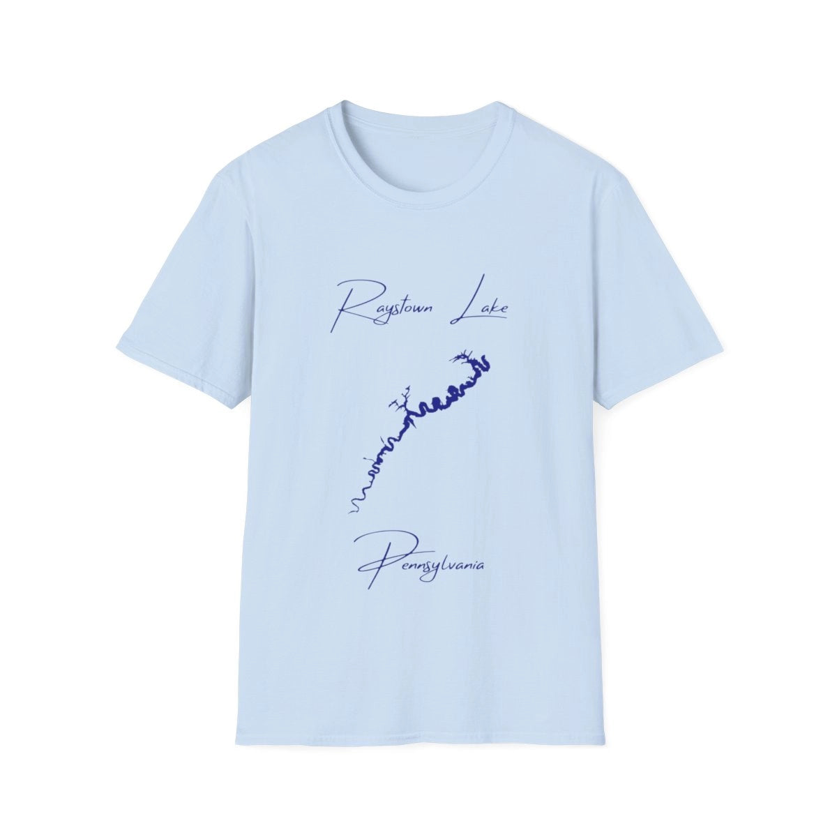 Pennsylvania  Raystown  Lake  T-shirt  front  position  view  from  front  light  blue.webp