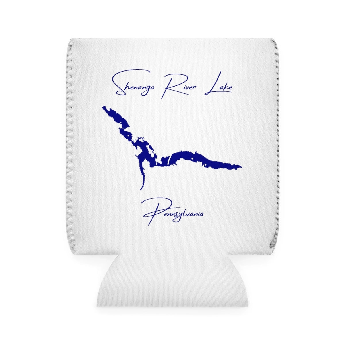 Pennsylvania  Shenango  River  Lake  Can  Koozie  front  position  view  from  front-1  white.webp