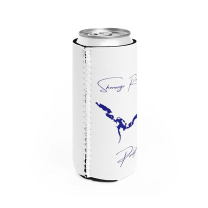 Pennsylvania  Shenango  River  Lake  Slim  Can  Koozie  all  position  view  from  right  white.webp