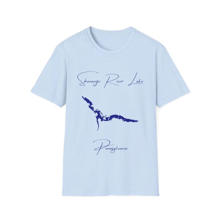 Pennsylvania  Shenango  River  Lake  T-shirt  front  position  view  from  front  light  blue.webp