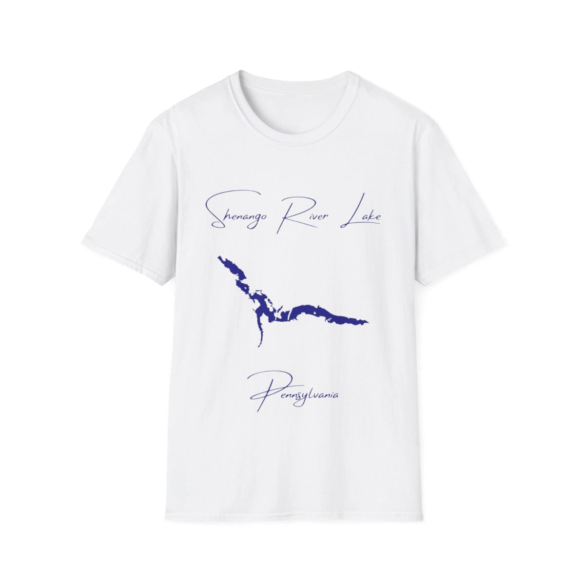 Pennsylvania  Shenango  River  Lake  T-shirt  front  position  view  from  front  white.webp
