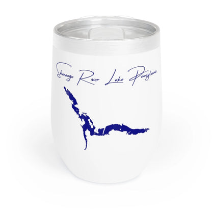 Pennsylvania  Shenango  River  Lake  Wine  Tumbler  front  position  view  from  front  white.webp