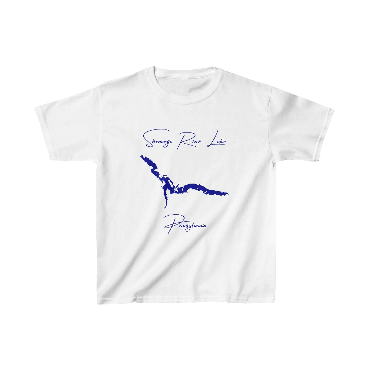 Pennsylvania  Shenango  River  Lake  Youth  T-shirt  front  position  view  from  front  white.webp