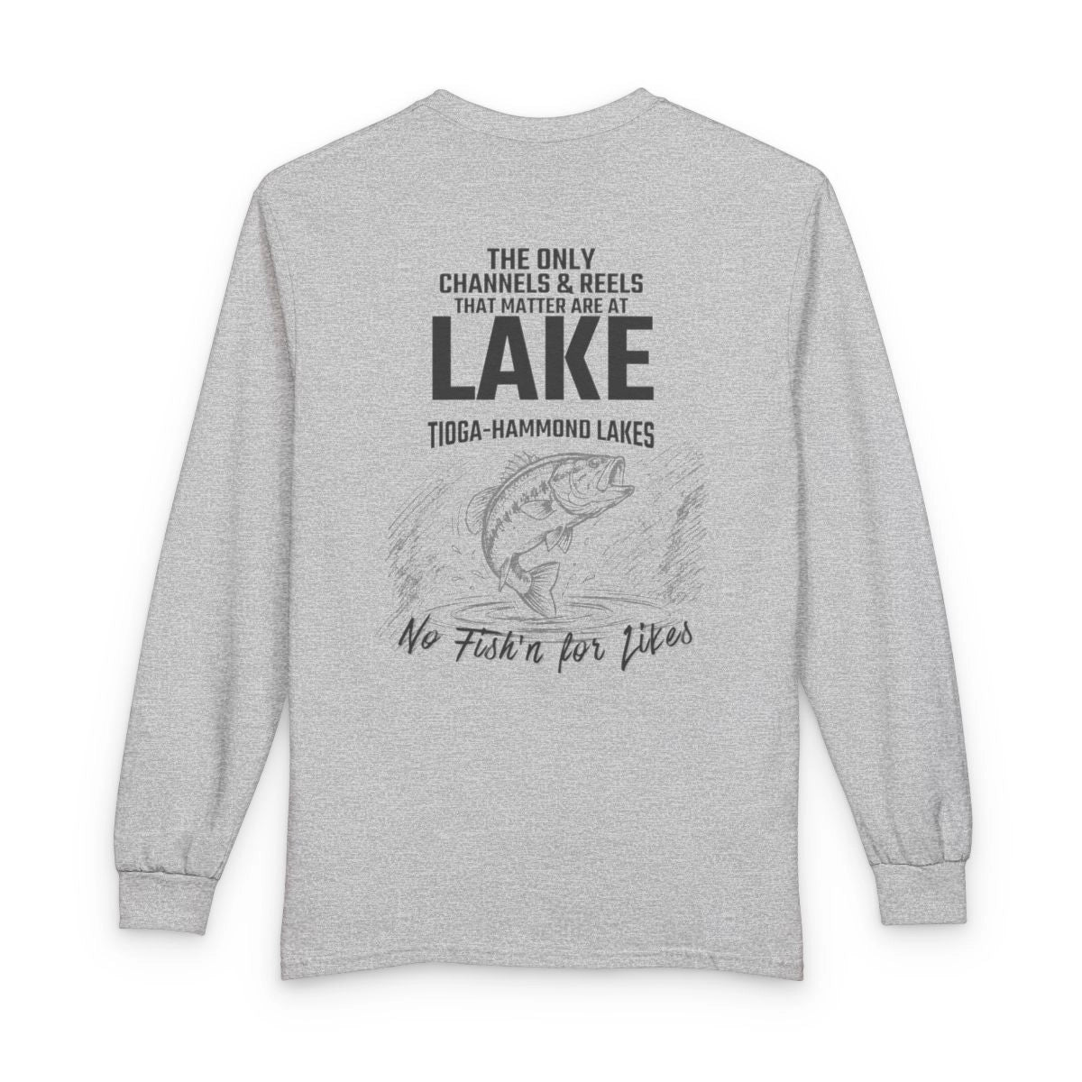 Pennsylvania  Tioga-Hammond  Lakes  Long  Sleeve  Fishing  T-shirt  back  position  view  from  back  sport  grey.webp