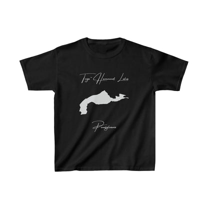 Pennsylvania  Tioga-Hammond  Lakes  Youth  T-shirt  front  position  view  from  front  black.webp