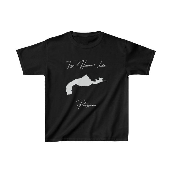Pennsylvania  Tioga-Hammond  Lakes  Youth  T-shirt  front  position  view  from  front  black.webp