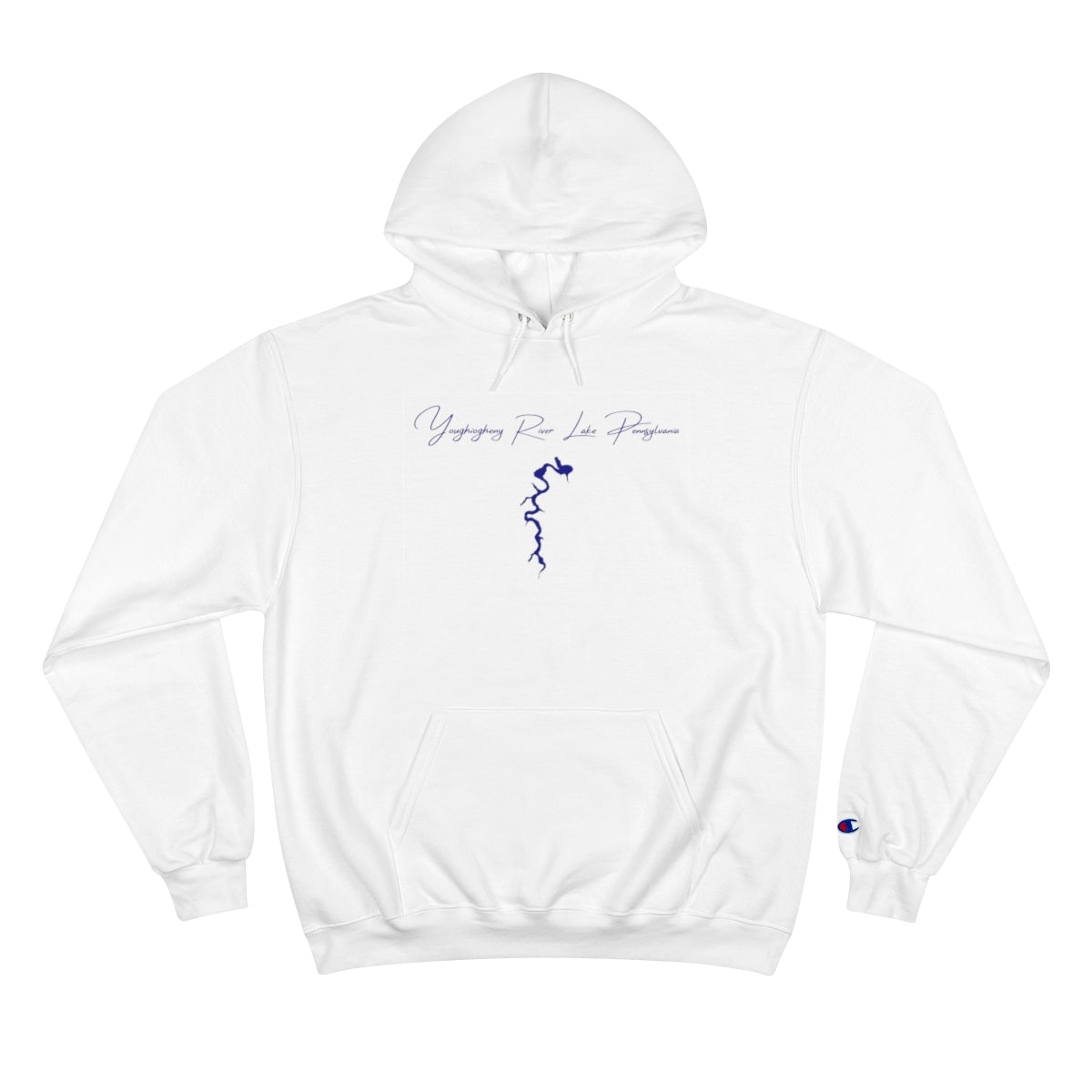 Pennsylvania  Youghiogheny  River  Lake  Hoodie  front  position  view  from  front  white.webp